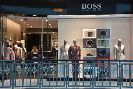 Hugo Boss store at King of Prussia Mall in Pennsylvaniaのeditorial素材
