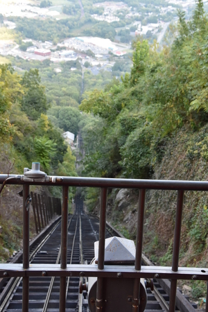 The Lookout Mountain Incline Railway in Chattanooga, Tennesseeの写真素材