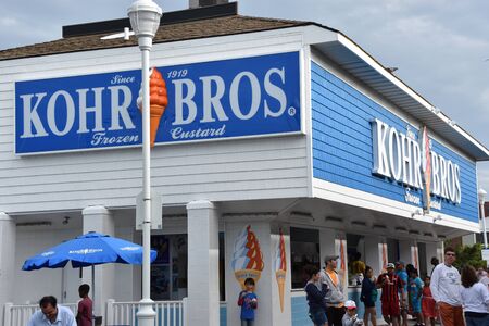 Boardwalk in Ocean City, Marylandのeditorial素材