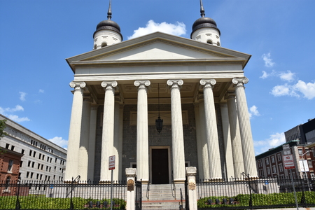 Basilica of the National Shrine of the Assumption of the Blessed Virgin Mary, in Baltimore, Marylandのeditorial素材