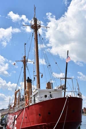 United States lightship Chesapeake (LV-116) in Baltimore, Marylandのeditorial素材