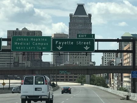 View of downtown Baltimore, around the Inner Harbor, in Marylandのeditorial素材