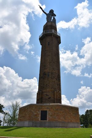 Vulcan, the largest cast iron statue in the world, in Birmingham, Alabamaのeditorial素材