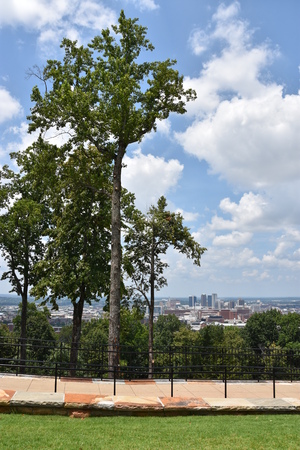 View of Birmingham, Alabama, from Vulcan Parkの写真素材