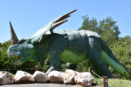 George S. Eccles Dinosaur Park in Ogden, Utahの写真素材