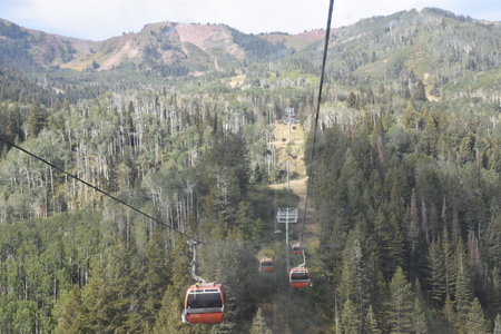 Red Pine Gondola at Canyons Village in Park City, Utahのeditorial素材