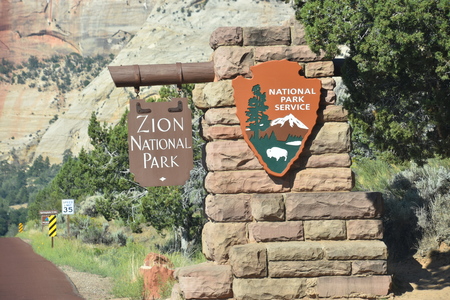 Zion National Park in Utah in USAの写真素材
