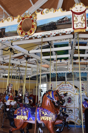 Historic Nunley's Carousel on Museum Row in Garden City on Long Island in New Yorkのeditorial素材