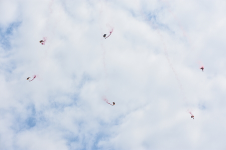 CHICOPEE, MA - JUL 14: The 2018 Great New England Airshow at Westover Air Reserve Base in Chicopee, Massachusetts, as seen on July 14, 2018.のeditorial素材