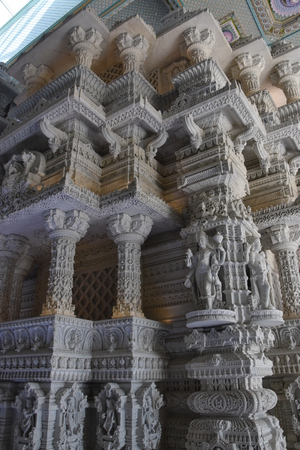 The Akshardham temple in Robbinsville, New Jersey. It is planned to be spread over 162 acres, making it the largest Hindu temple in the world in terms of acreage.のeditorial素材
