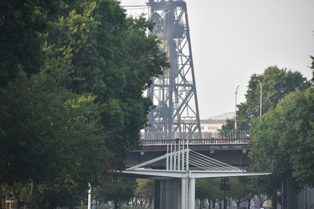 Tom McCall Waterfront Park in Portland, Oregonの写真素材