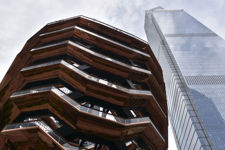 NEW YORK, NY - MAY 26: The Vessel at Hudson Yard in Manhattan, New York, as seen on May 26, 2019.のeditorial素材