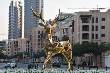 DUBAI, UAE - DEC 20: Emaar Boulevard now known as Sheikh Mohammed Bin Rashid Boulevard in Dubai, UAE, as seen on Dec 20, 2018.のeditorial素材