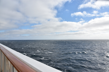 SAN DIEGO, CALIFORNIA - OCT 24: Norwegian Bliss cruise ship, sailing in the Pacific Ocean, as seen on Oct 24, 2018. It entered service on April 21, 2018 and is the first cruise ship to incorporate a multi-level racing track as part of its design.のeditorial素材