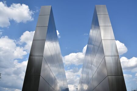 JERSEY CITY, NJ - AUG 4: The Empty Sky 9-11 Memorial at Liberty State Park in Jersey City, New...