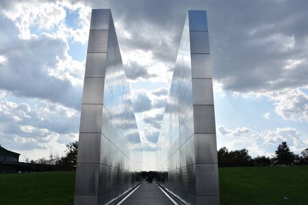 JERSEY CITY, NJ - AUG 4: The Empty Sky 9-11 Memorial at Liberty State Park in Jersey City, New...