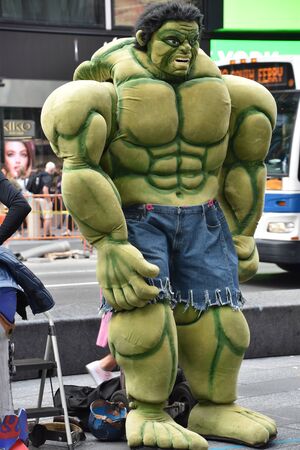 NEW YORK, NY - SEP 7: Costumed characters at Times Square, in Manhattan, New York City, as seen on...