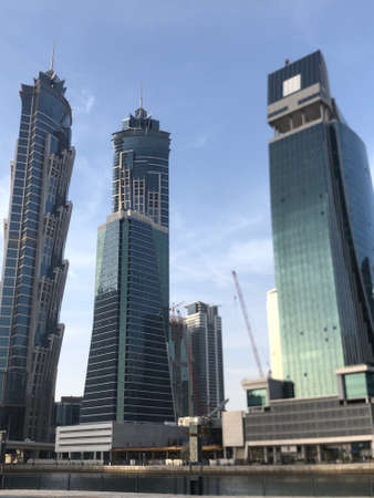 Skyscrapers at Sheikh Zayed Road in Dubai, UAE