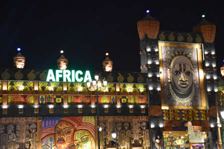 Africa pavilion at Global Village in Dubai, UAE, as seen on February 18, 2020のeditorial素材