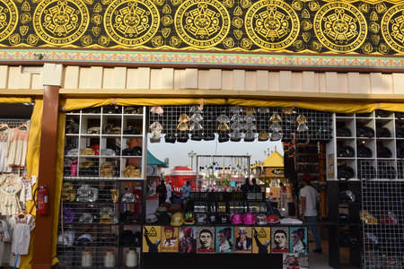 Americas pavilion at Global Village in Dubai, UAE, as seen on February 18, 2020.のeditorial素材