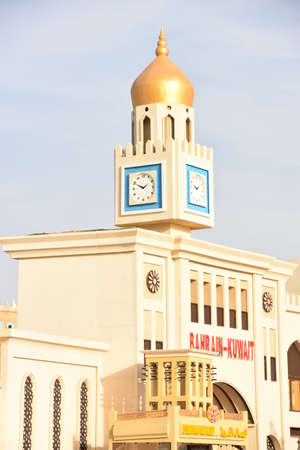 Bahrain and Kuwait pavilions at Global Village in Dubai, UAE, as seen on February 18, 2020のeditorial素材