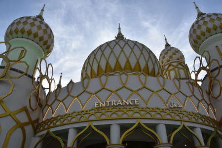 Gate of the World at at Global Village in Dubai, UAE, as seen on February 18, 2020のeditorial素材
