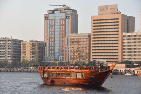 View of Dubai Creek from Al Seef in Dubai, UAE