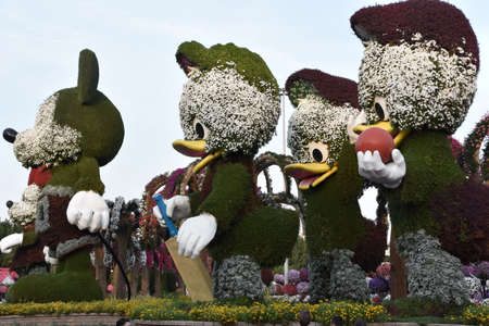 Disney section at Dubai Miracle Garden in the UAEのeditorial素材