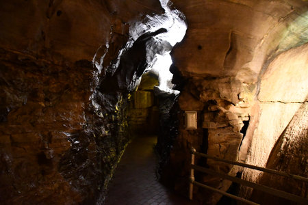 Howe Caverns in upstate New York. It is the second most visited natural attraction in New York State, after Niagara Falls.の写真素材