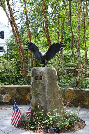 Veterans Memorial at Lasdon Park and Arboretum in Katonah, New Yorkの写真素材