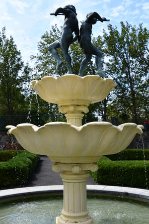 William and Mildred Lasdon Memorial Garden at Lasdon Park and Arboretum in Katonah, New Yorkの写真素材