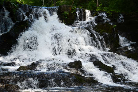 Zabriskies Waterfall in Annandale-On-Hudson, New Yorkの写真素材