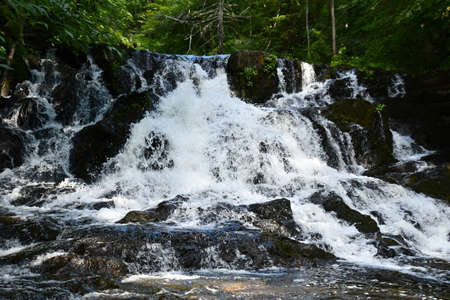 Zabriskies Waterfall in Annandale-On-Hudson, New Yorkの写真素材