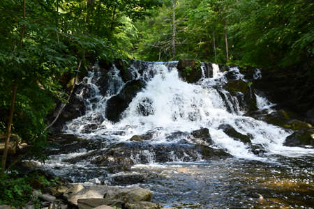 Zabriskies Waterfall in Annandale-On-Hudson, New Yorkの写真素材