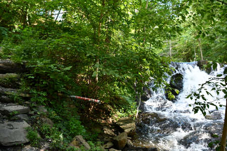 Zabriskies Waterfall in Annandale-On-Hudson, New Yorkの写真素材