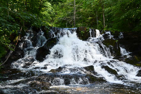 Zabriskies Waterfall in Annandale-On-Hudson, New Yorkの写真素材