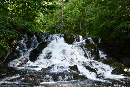 Zabriskies Waterfall in Annandale-On-Hudson, New Yorkの写真素材
