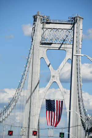 Franklin Roosevelt Mid-Hudson Bridge in Poughkeepsie, New Yorkの写真素材