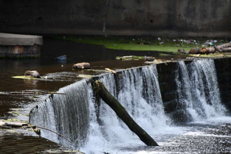 The Great Falls of the Passaic River in Paterson, New Jerseyの写真素材