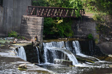 The Great Falls of the Passaic River in Paterson, New Jerseyの写真素材
