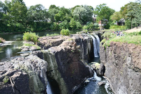 The Great Falls of the Passaic River in Paterson, New Jerseyの写真素材