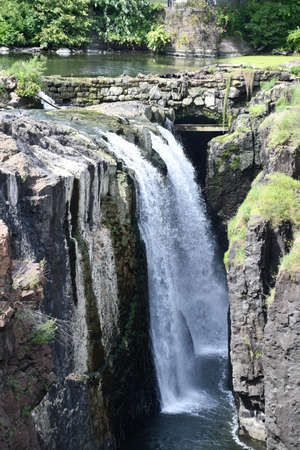 The Great Falls of the Passaic River in Paterson, New Jerseyの写真素材