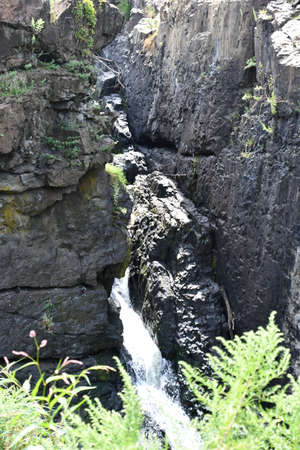 The Great Falls of the Passaic River in Paterson, New Jerseyの写真素材