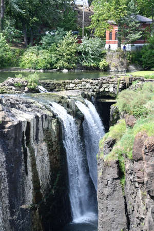 The Great Falls of the Passaic River in Paterson, New Jerseyの写真素材