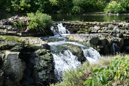 The Great Falls of the Passaic River in Paterson, New Jerseyの写真素材
