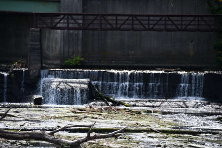 The Great Falls of the Passaic River in Paterson, New Jerseyの写真素材