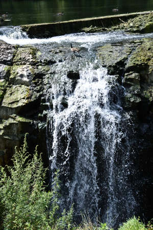 The Great Falls of the Passaic River in Paterson, New Jerseyの写真素材