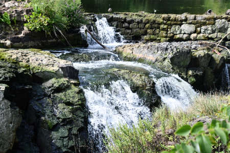 The Great Falls of the Passaic River in Paterson, New Jerseyの写真素材