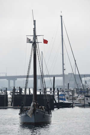 View of Portland Harbor in Maineの写真素材