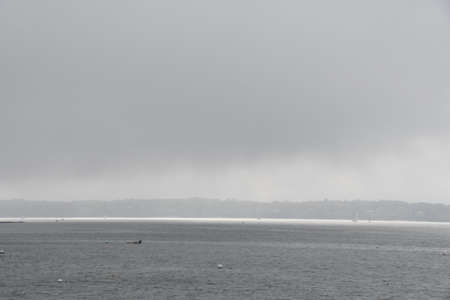 View of Portland Harbor in Maineの写真素材